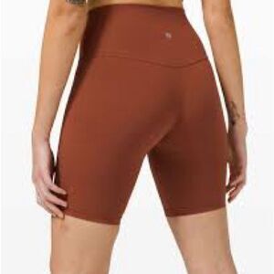 Lululemon Align Women’s High-Rise Rust Active Bike Shorts size 6